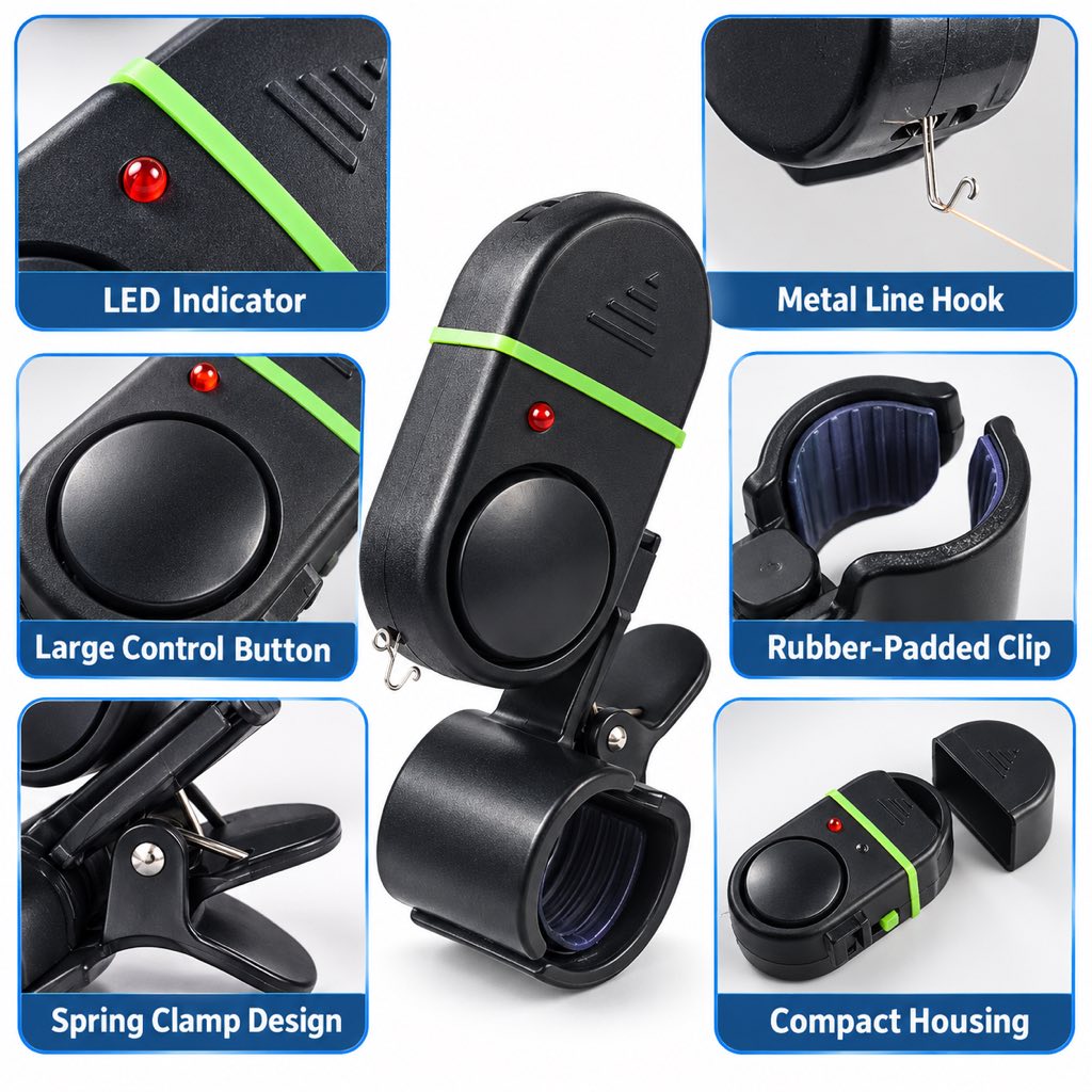 Fishing bite alarm product details and components