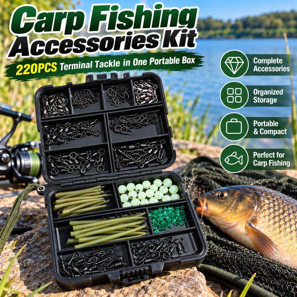 carp fishing accessories kit organized storage