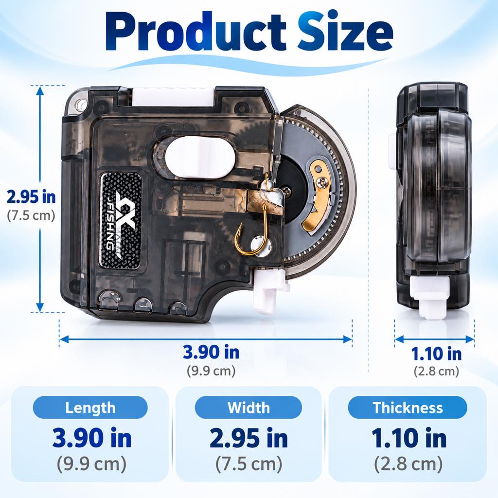 Electric hook tying tool size chart
