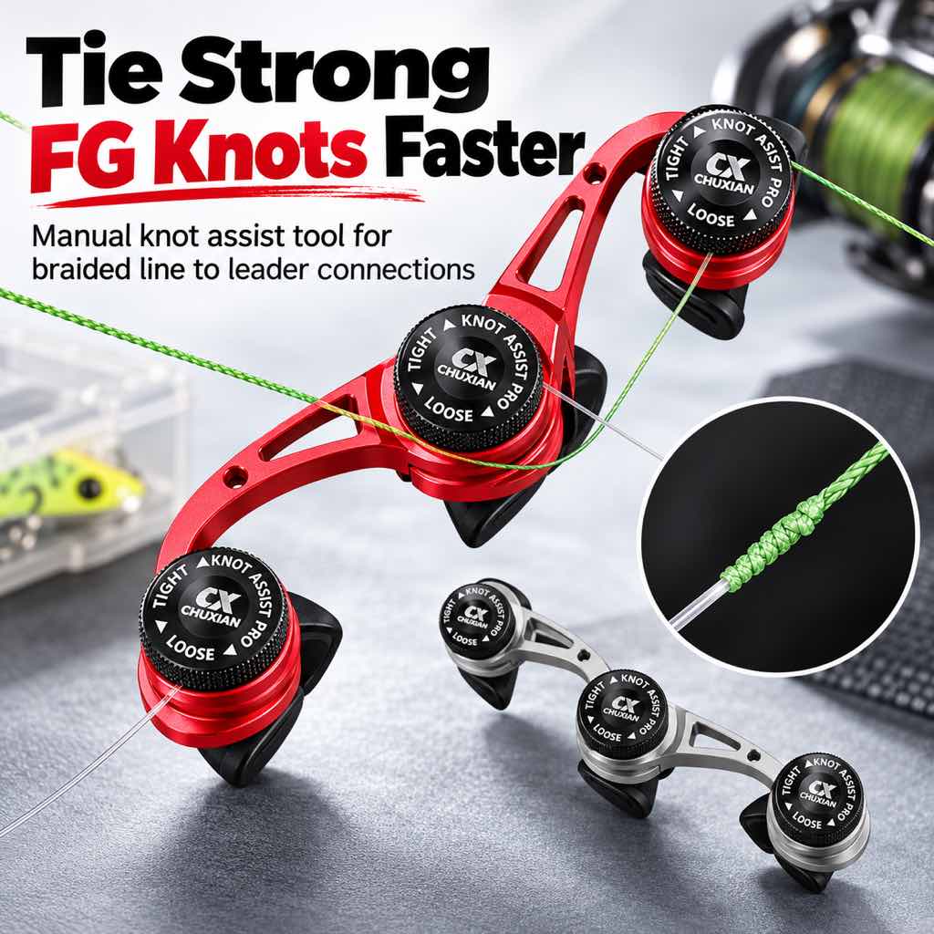 Manual FG knot tying tool for braid-to-leader rigging — Image 3