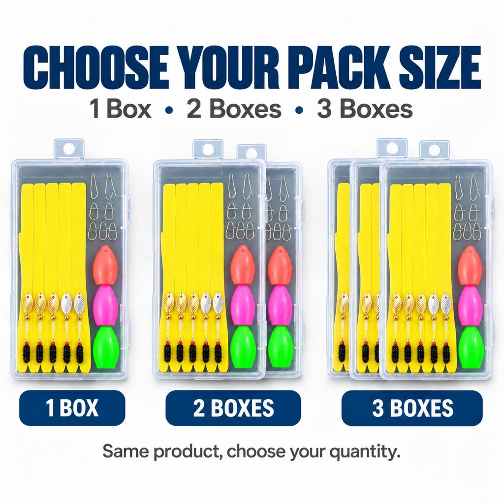 Choose one two or three boxes of spin fly rigs