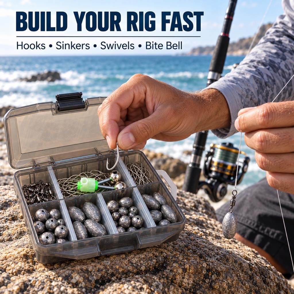 Saltwater terminal tackle kit for faster rig setup