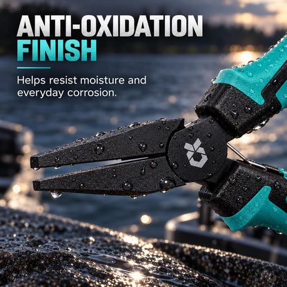 Anti-oxidation finish on fishing knot pliers