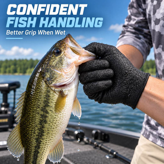 Fishing glove for confident fish handling in wet conditions