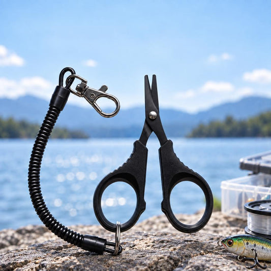 Fishing scissors with ergonomic non-slip handle