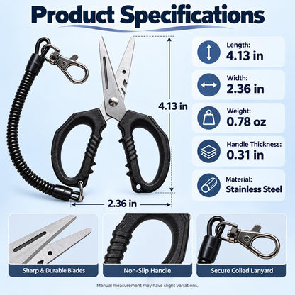 Fishing scissors size and product specifications