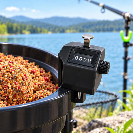 Manual fishing tally counter with metal press button