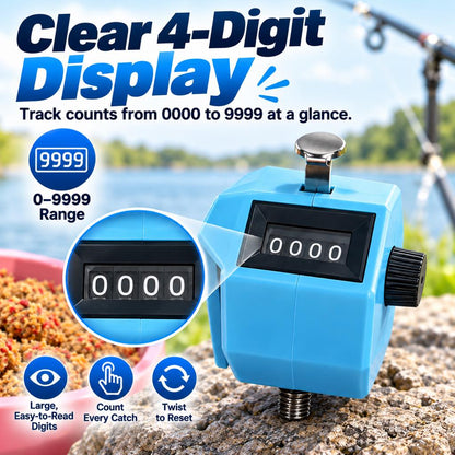 Manual fishing tally counter for bait tray use