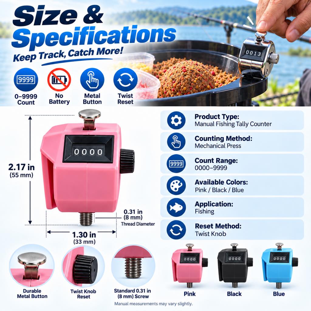 Battery free fishing counter with no charging required