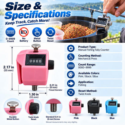 Battery free fishing counter with no charging required