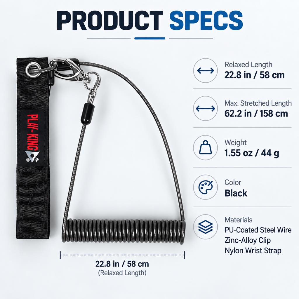 Fishing rod lanyard dimensions materials and specifications