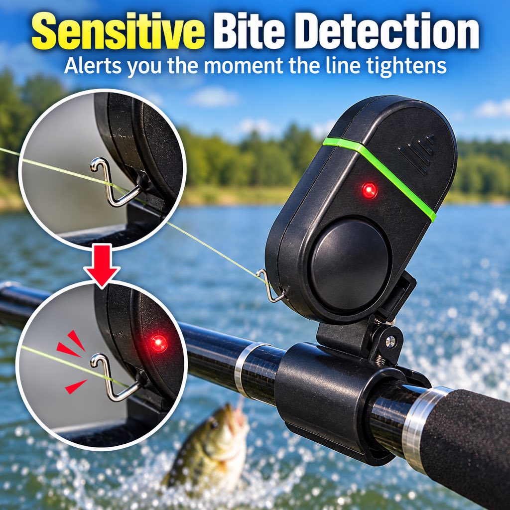 Fishing bite alarm sensitive line-trigger bite detection