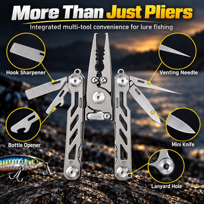 Fishing pliers multi tool functions