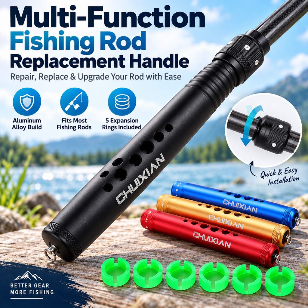Multi function fishing rod replacement handle feature image