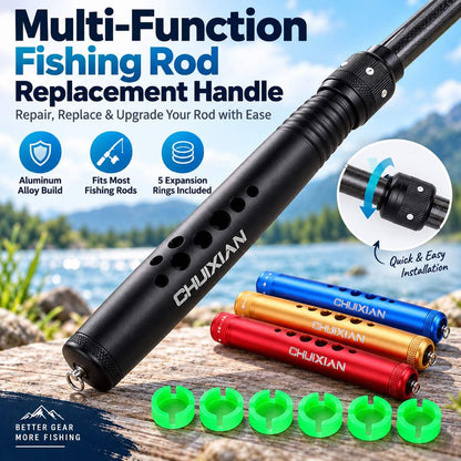 Multi function fishing rod replacement handle feature image