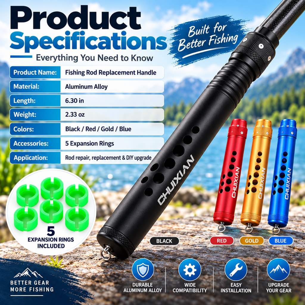Fishing rod replacement handle specifications