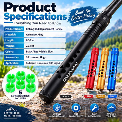 Fishing rod replacement handle specifications