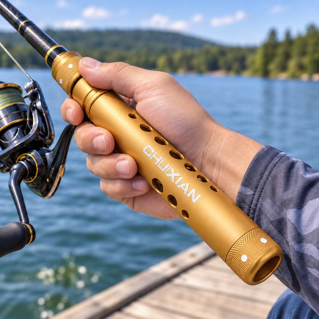 Gold fishing rod replacement handle SKU image without text