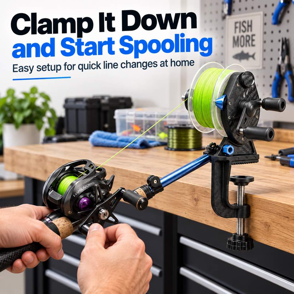 Fishing line winder for home reel setup