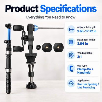 Fishing line winder spooler specifications