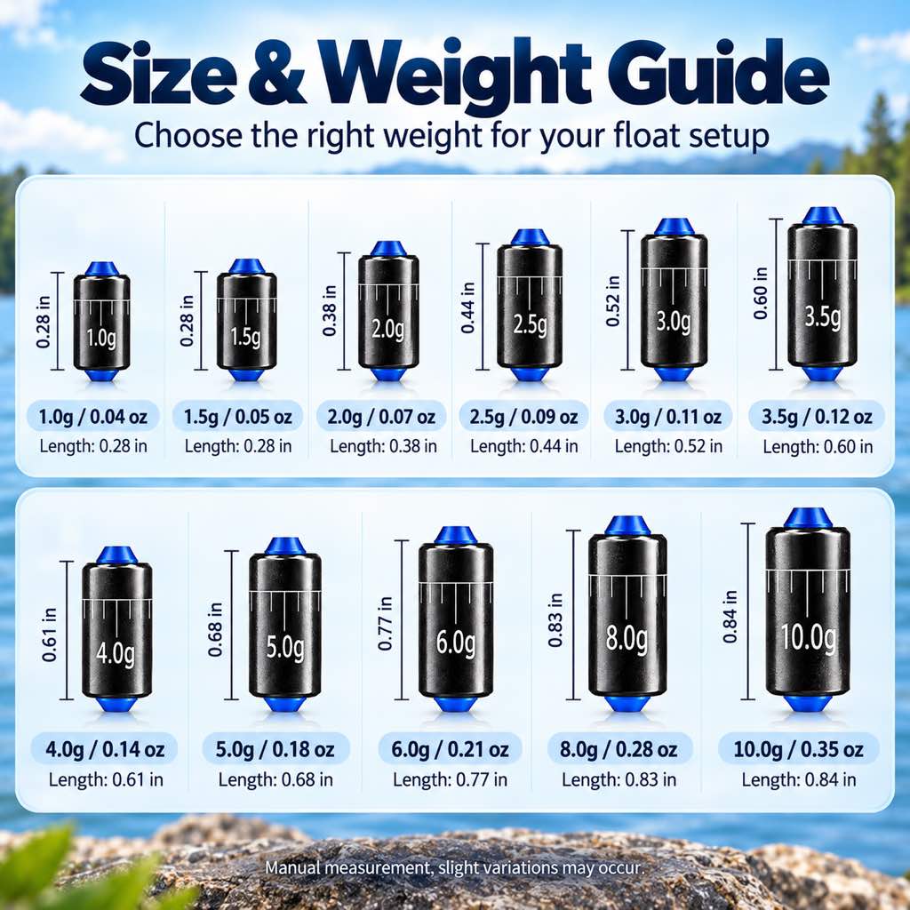 graduated-fishing-lead-strips-size-guide