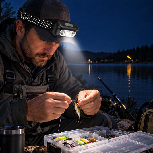 Motion sensor fishing headlamp main image without text