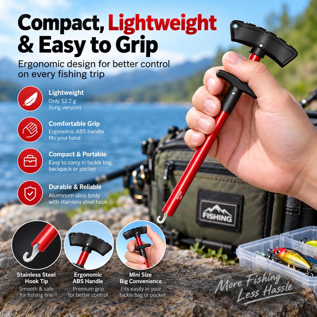 Lightweight aluminum lure hook remover