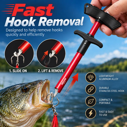 Fast fishing hook removal tool