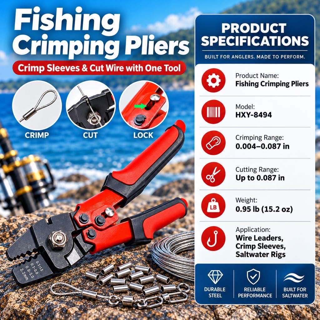 Fishing crimping pliers product specifications