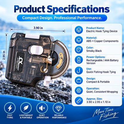 Electric hook tying tool product specifications