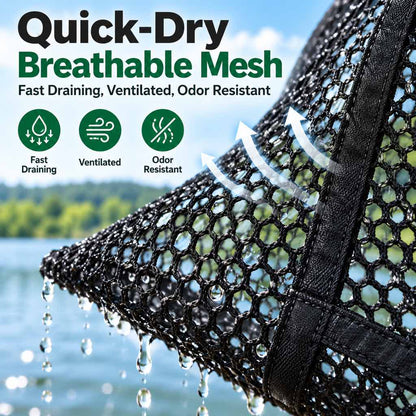 Quick-dry breathable mesh fishing keep net