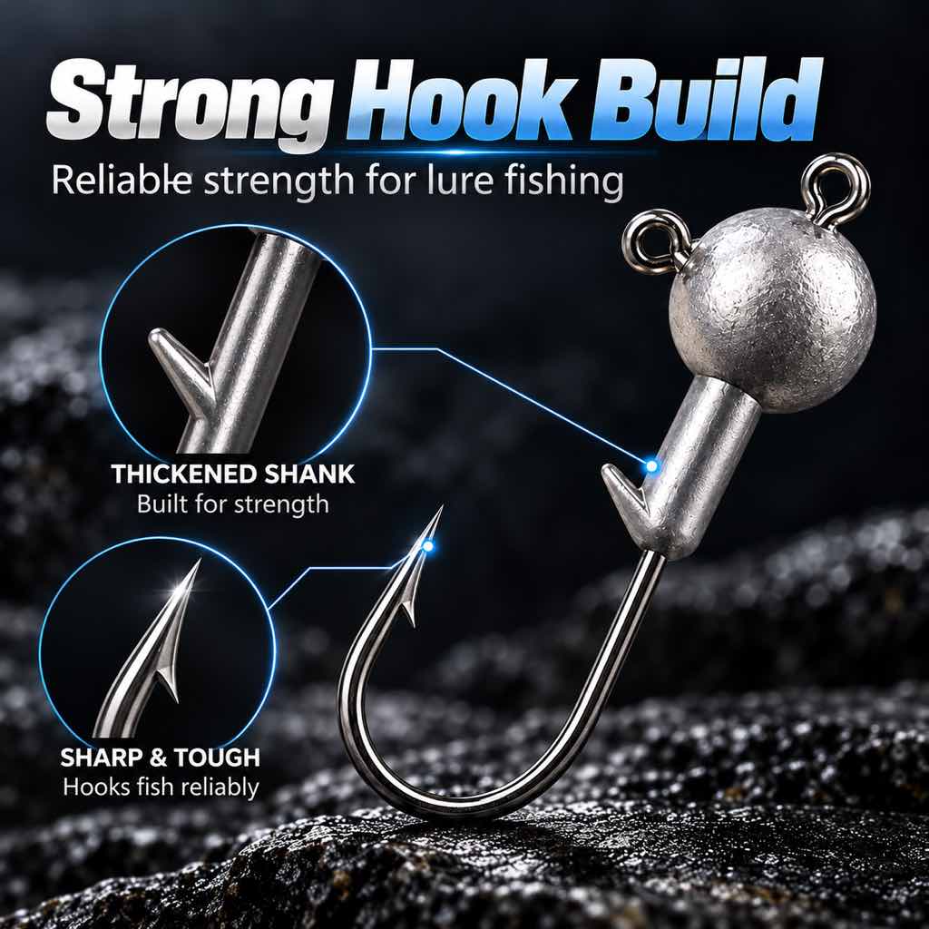 Strong lead jig head fishing hook