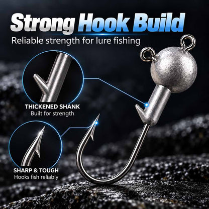 Strong lead jig head fishing hook