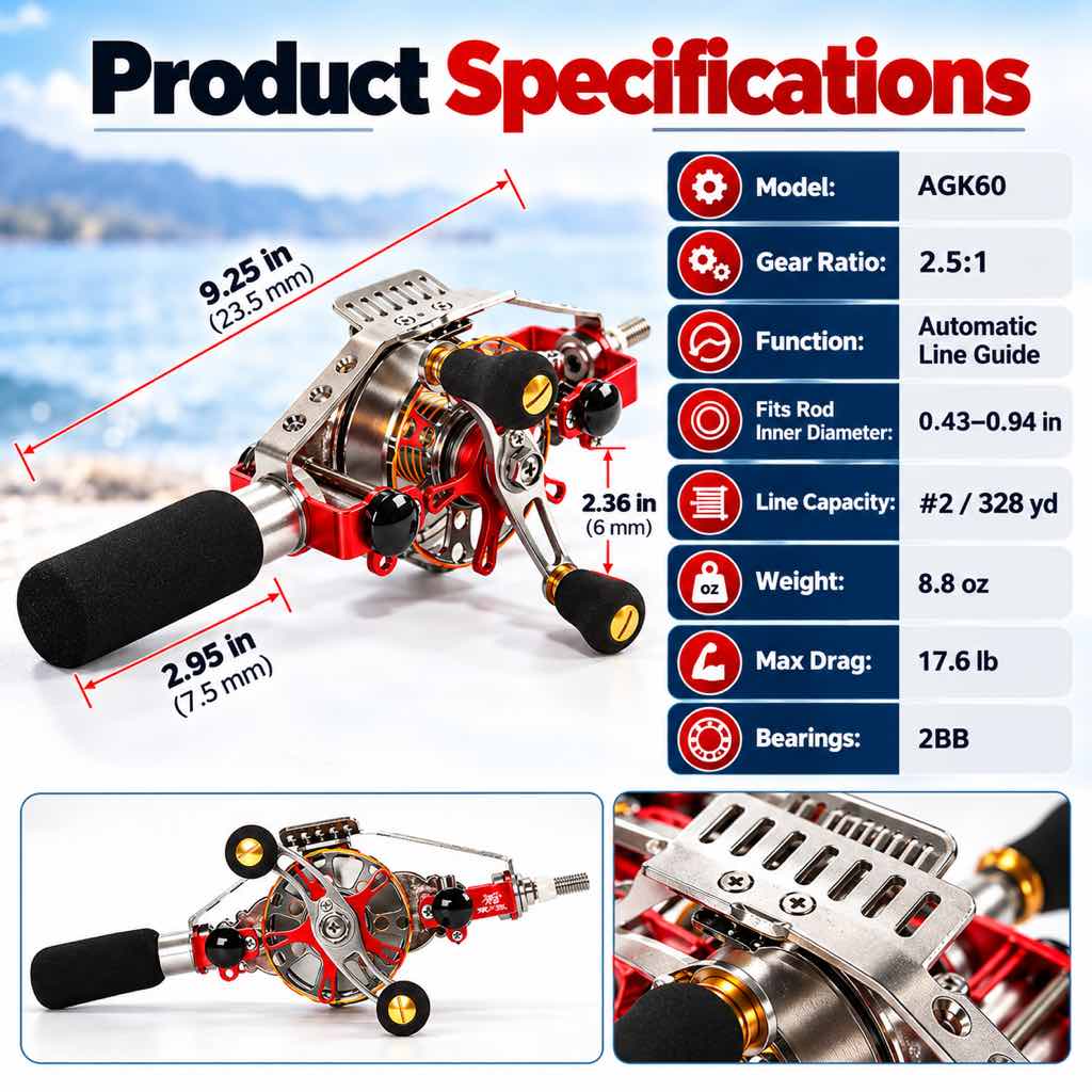 Automatic inner-line fishing reel specifications