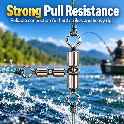 3-way T fishing swivel strong connection