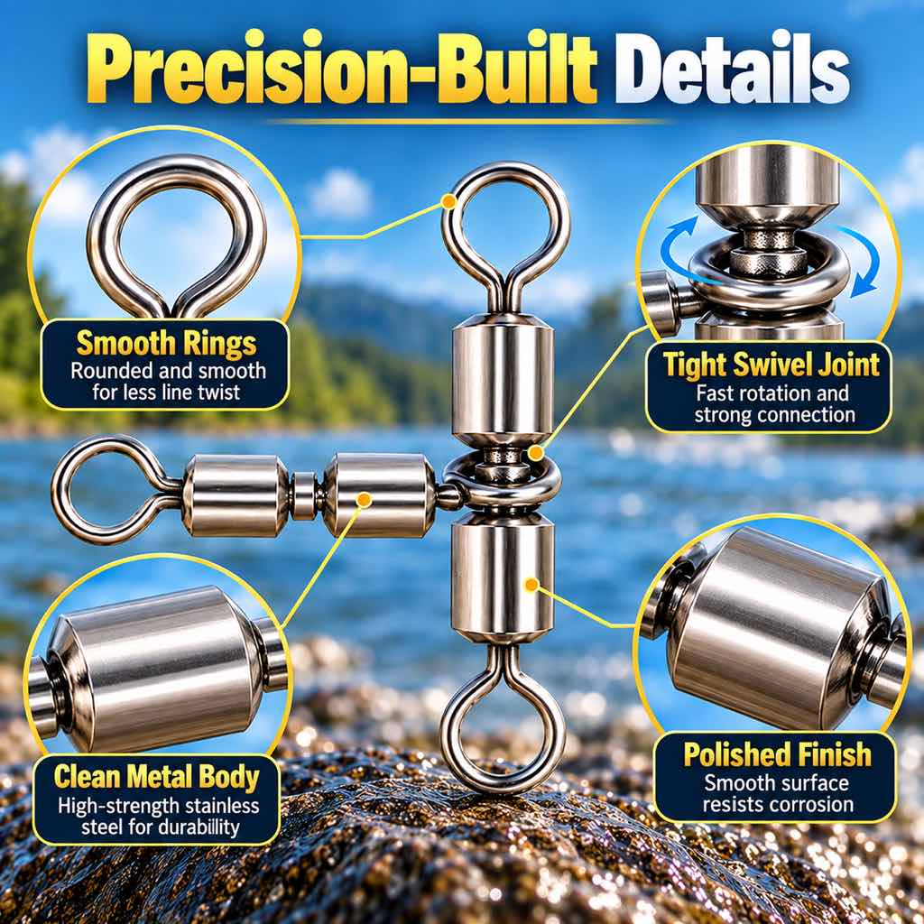 3-way T fishing swivel product details
