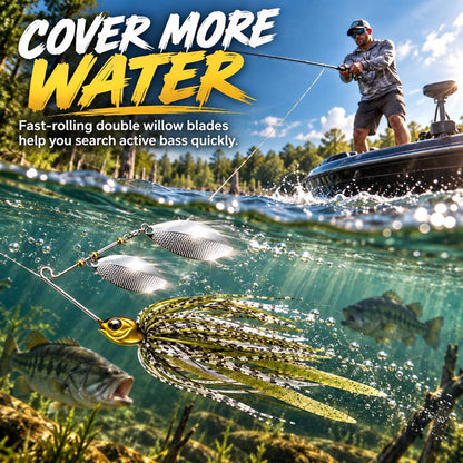 Double willow spinnerbait covers more water