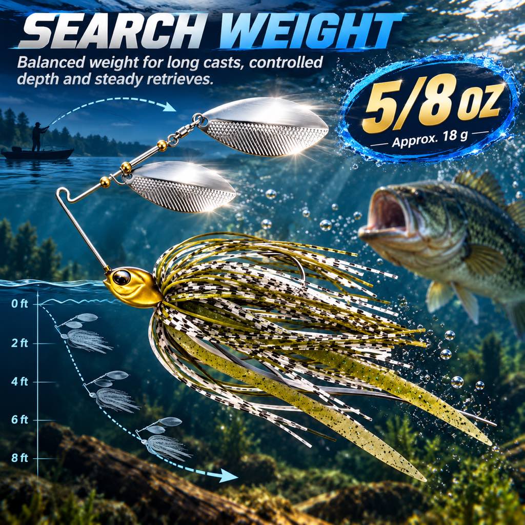 5/8 oz spinnerbait search weight