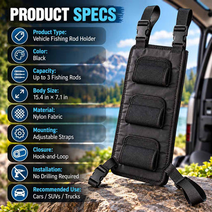 Car seat fishing rod holder specifications
