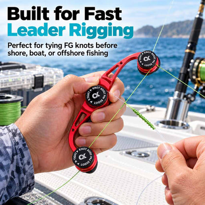 Manual FG knot tying tool for braid-to-leader rigging — Image 2