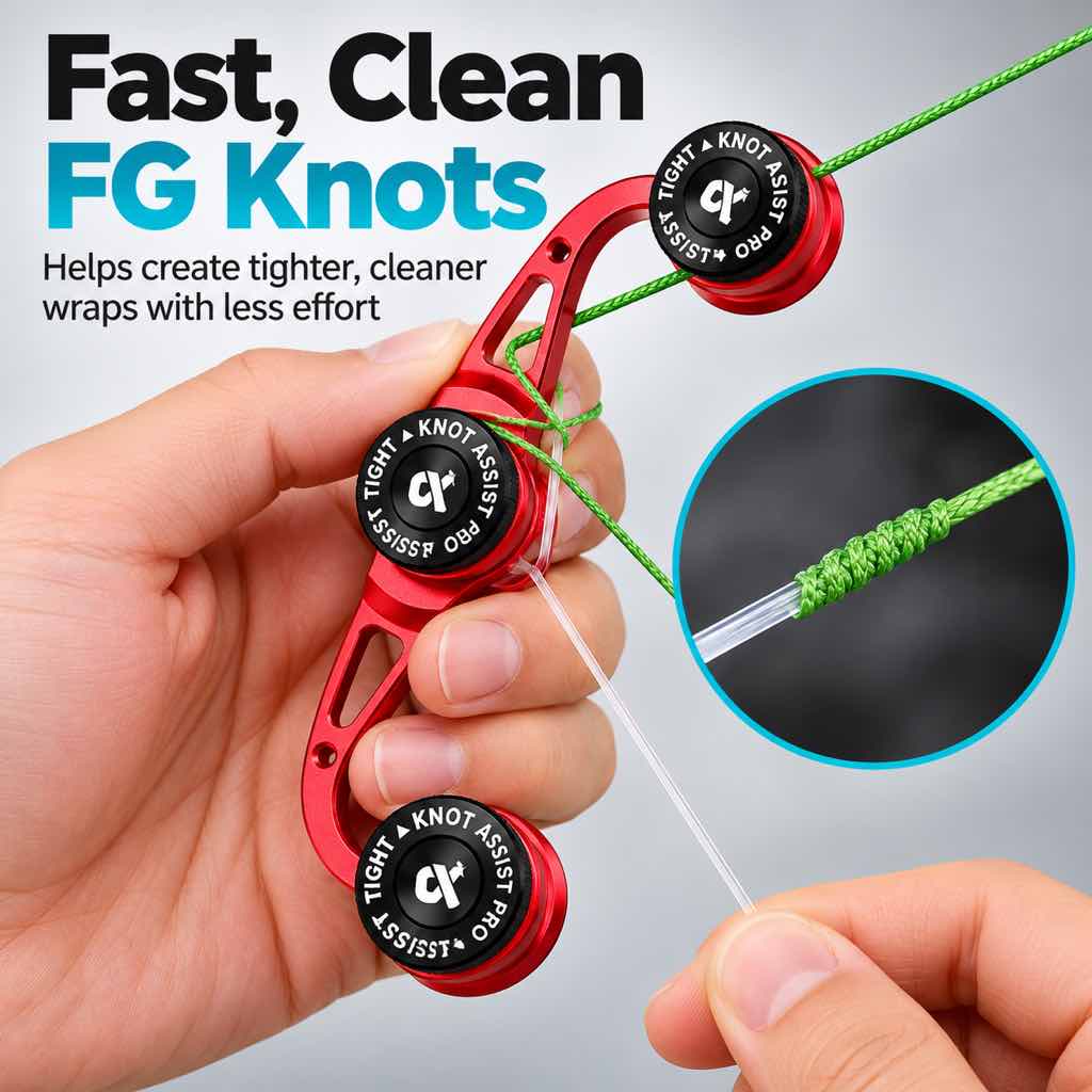 Manual FG knot tying tool for braid-to-leader rigging — Image 6